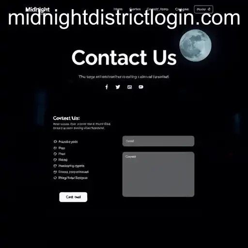 Contact Us Page Design for Midnight District